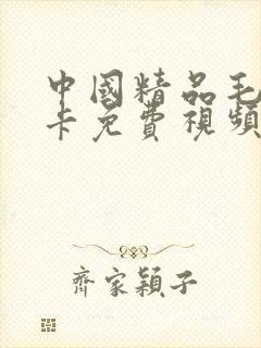 中国精品毛片不卡免费视频