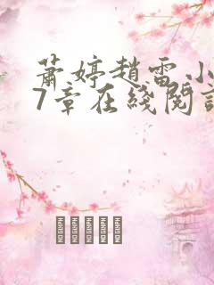 萧婷赵雷小说第7章在线阅读