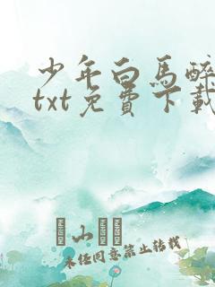 少年白马醉春风txt免费下载八零