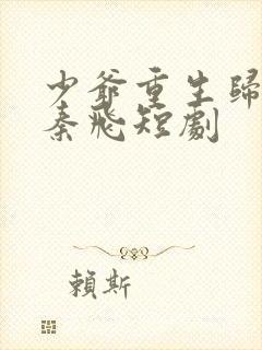 少爷重生归来3秦飞短剧