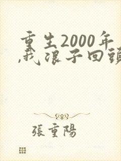 重生2000年,我浪子回头了 免费看