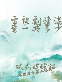 电视剧情满九道弯一共多少集