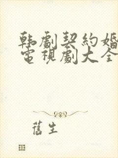 韩剧契约婚姻的电视剧大全