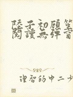 陆子初顾笙免费阅读无弹窗笔趣阁