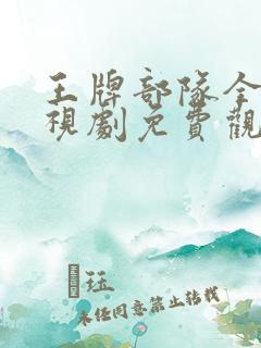 王牌部队全集电视剧免费观看