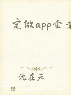 定做app企业