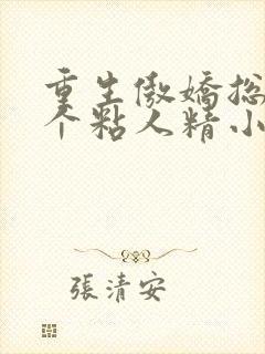 重生傲娇总裁是个粘人精小说叫什么名字