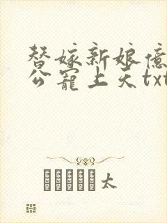 替嫁新娘亿万老公宠上天txt下载全本