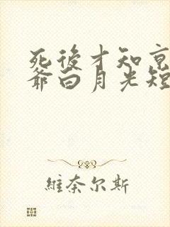 死后才知京圈少爷白月光短剧