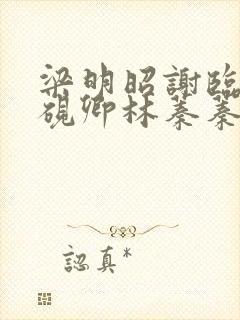 梁明昭谢临风沈砚卿林蓁蓁小说在线阅读