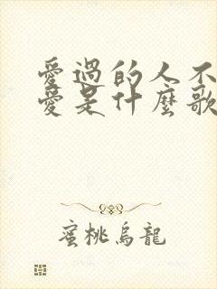 爱过的人不敢再爱是什么歌