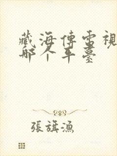 藏海传电视剧是哪个平台