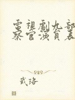 电视剧九部的检察官演员表