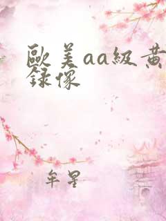 欧美aa级黄色录像