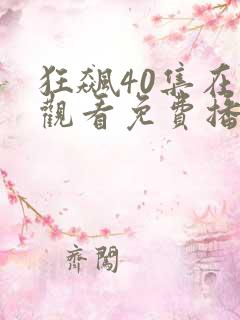 狂飙40集在线观看免费播放