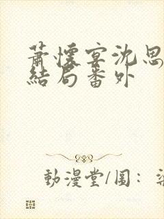 萧怀宴沈思芷大结局番外