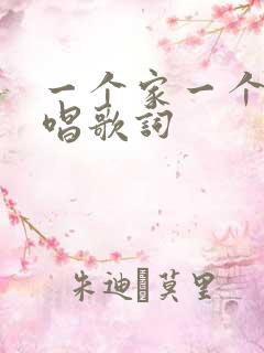 一个家一个妈原唱歌词