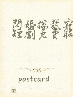 闪婚总裁宠上天短剧免费版