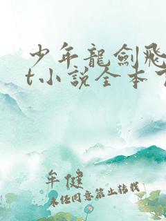 少年龙剑飞txt小说全本下载