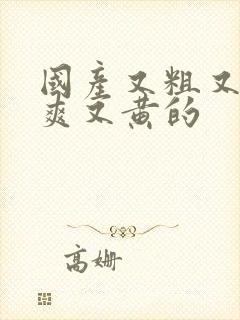 国产又粗又猛又爽又黄的