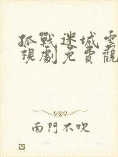 孤战迷城云播电视剧免费观看