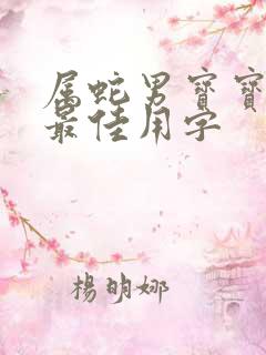 属蛇男宝宝取名最佳用字