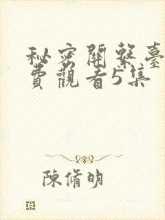 秘密关系台剧免费观看5集