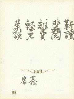 叶轻离裴靳墨小说免费阅读无弹窗