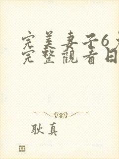 完美妻子6免费完整观看日剧