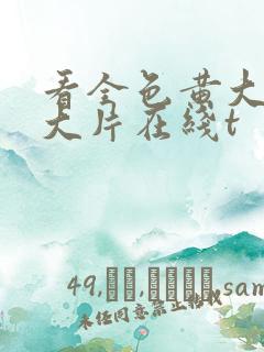 看全色黄大色黄大片在线t