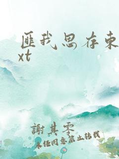 匪我思存东宫txt