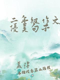 二年级作文结尾优美句子