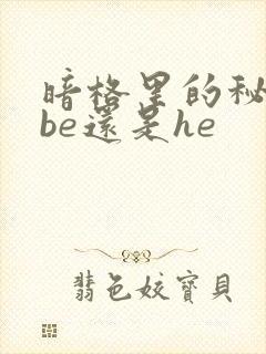 暗格里的秘密是be还是he