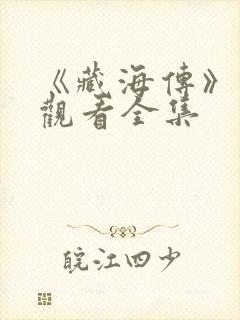 《藏海传》在线观看全集