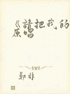 《请把我的歌》原唱