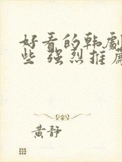 好看的韩剧有哪些 强烈推荐