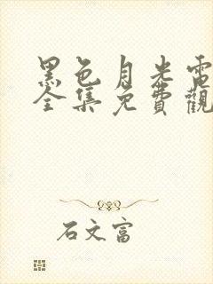 黑色月光电视剧全集免费观看