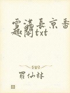 雪满长京番外笔趣阁txt