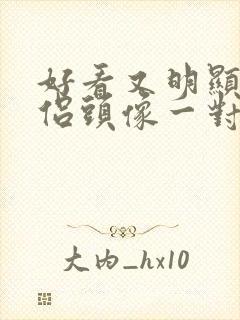 好看又明显的情侣头像一对