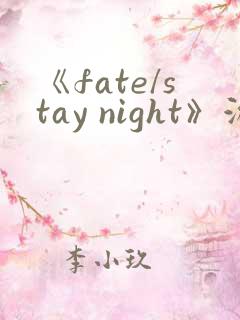 《fate/stay night》游戏
