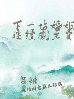 下一站婚姻电视连续剧免费播放