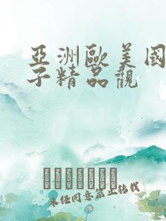 亚洲欧美国产乱子精品观