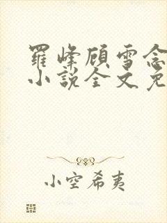 罗峰顾雪念最新小说全文免费阅读