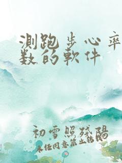 测跑步心率和步数的软件