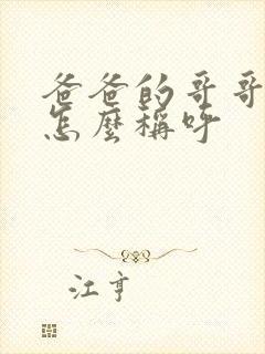 爸爸的哥哥嫂子怎么称呼