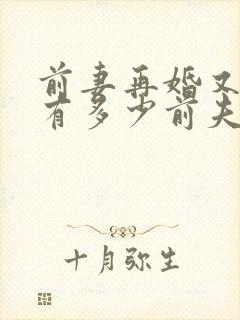 前妻再婚又离婚有多少前夫能接受的