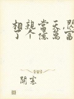 相亲当天,闪婚了个亿万富翁