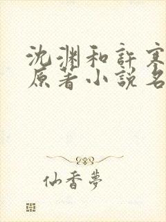 沈渊和许寒舟的原著小说名字