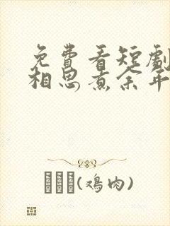 免费看短剧何苦相思煮余年