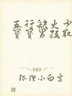 五行缺火少的兔宝宝男孩取名大全